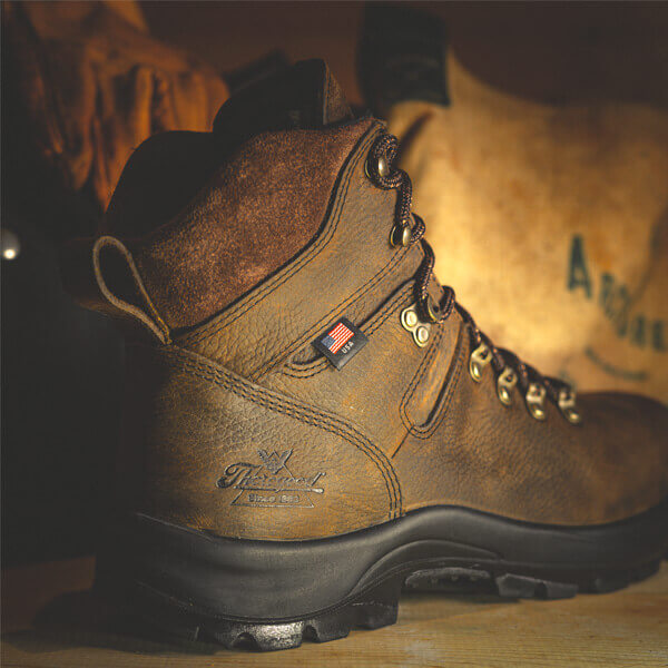 Image of American Union Series waterproof 6" brown work boot by itself