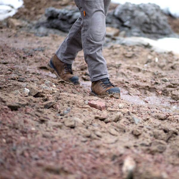 Image of infinity FD series 8" studhorse insulated waterproof safety toe boot on a person