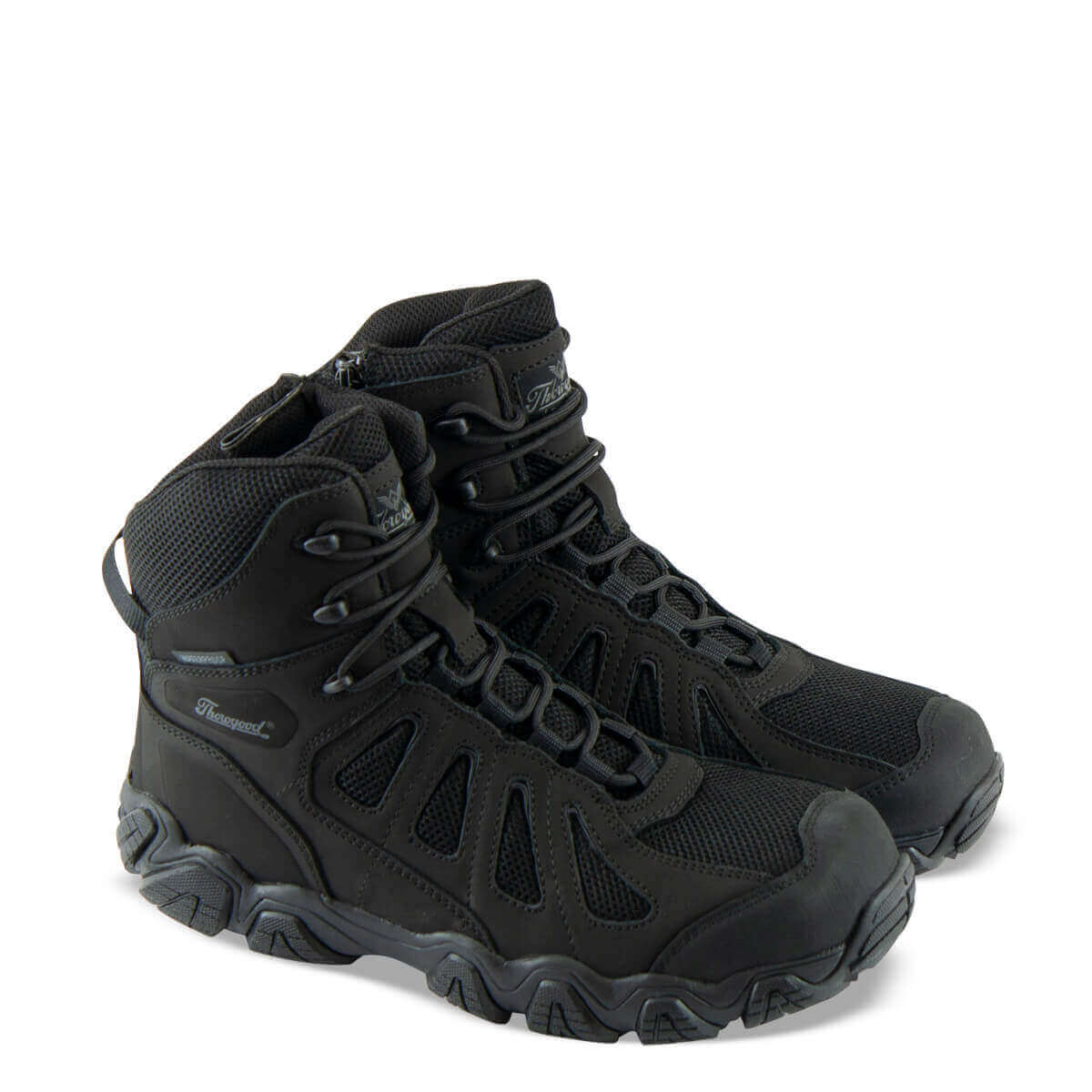 pair shot of the crosstrex series waterproof safety toe side zip BBP 6" boot