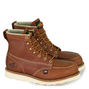 Pair shot of American Heritage 6" tobacco safety toe boot