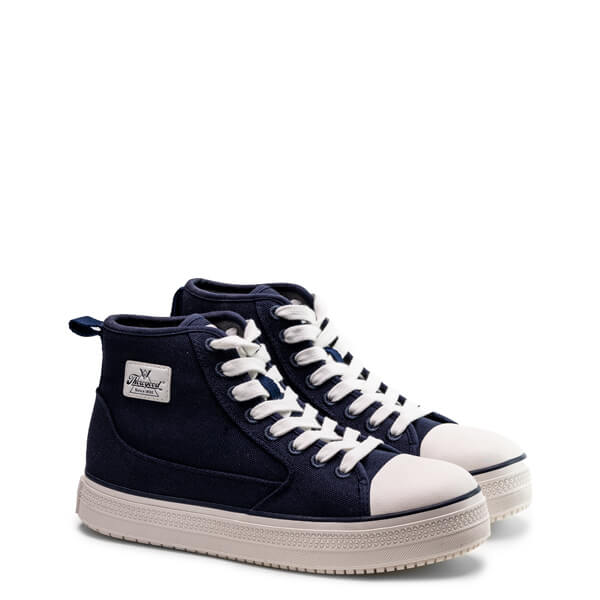 Pair shot of warehouse one mid Navy shoe