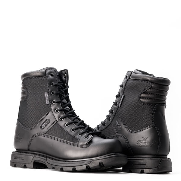 Front and back view of Genflex2 series waterproof 8" black boot