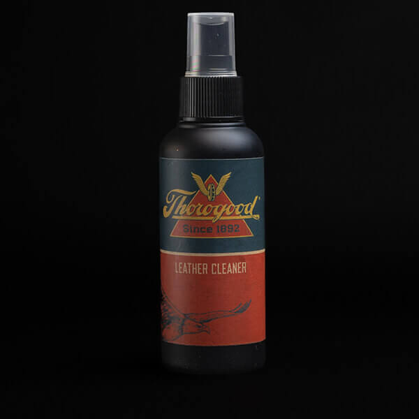 Front view of the leather cleaner boot care product