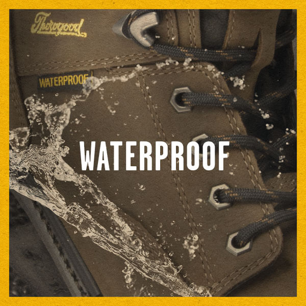 Close ip image of part of a waterproof boot